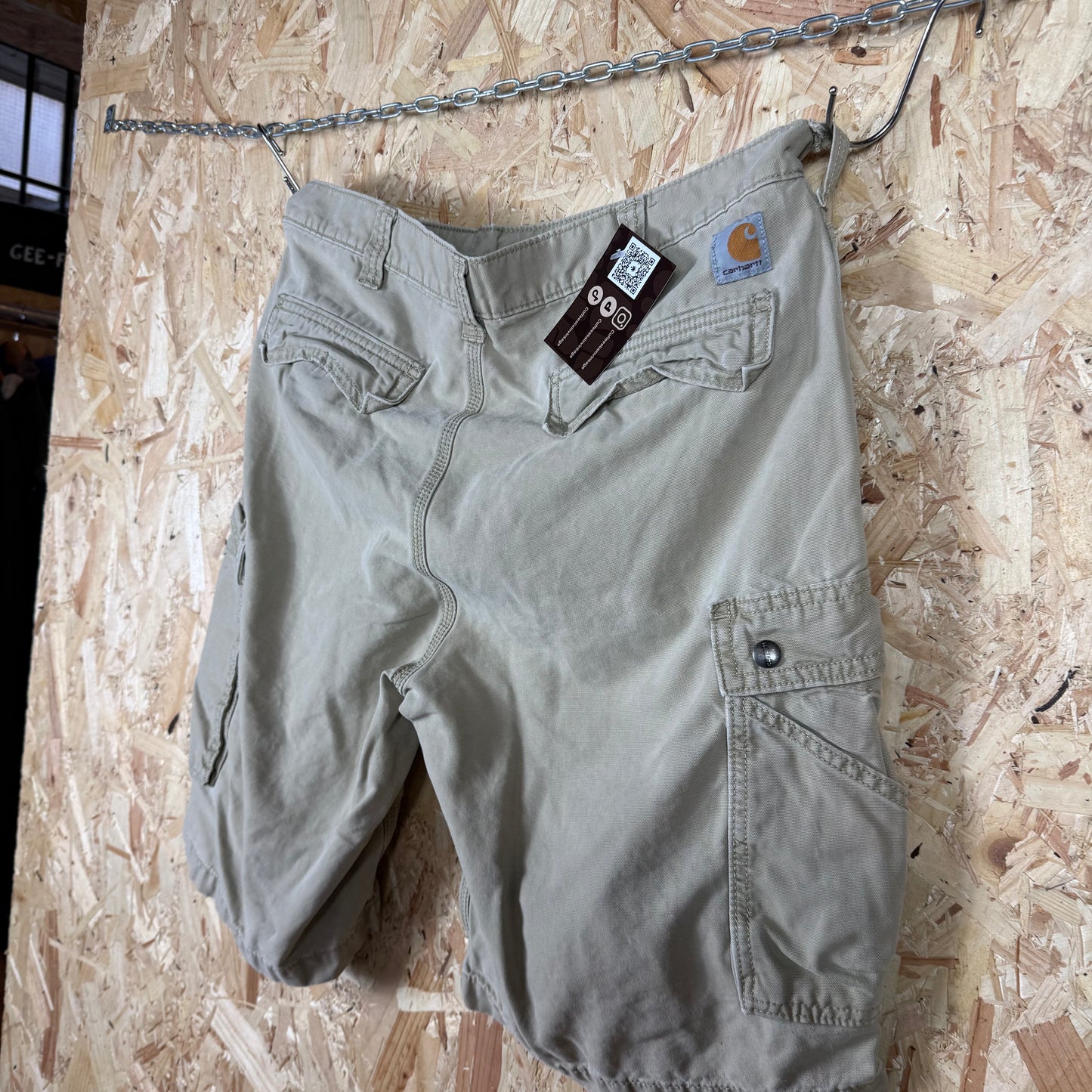 Carhartt Cargo Beige Workwear Shorts Relaxed Fit W36
