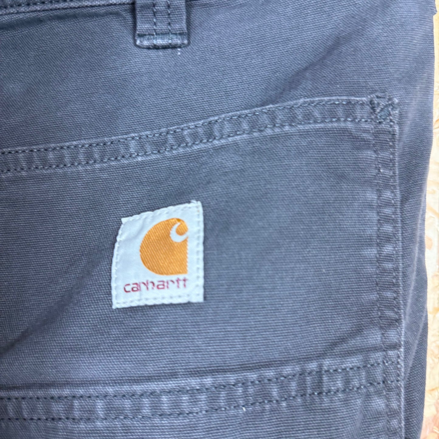 Carhartt Carpenter Grey Workwear Shorts Relaxed Fit W34