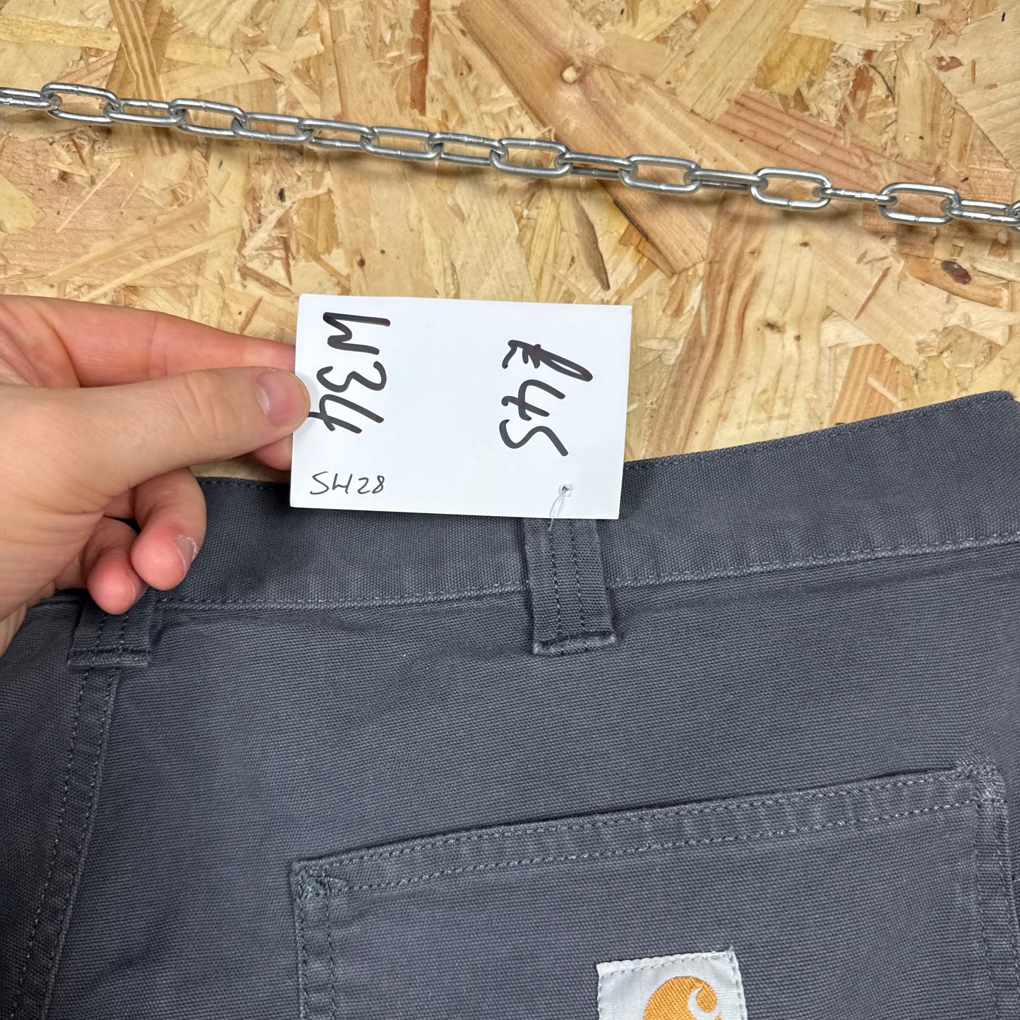 Carhartt Carpenter Grey Workwear Shorts Relaxed Fit W34