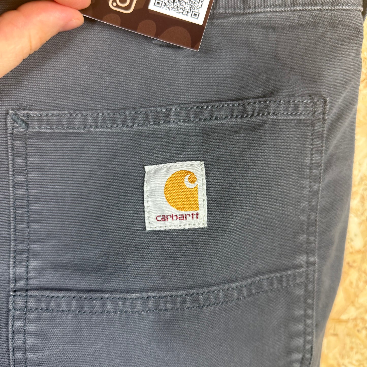 Carhartt Carpenter Grey Workwear Shorts Relaxed Fit W34