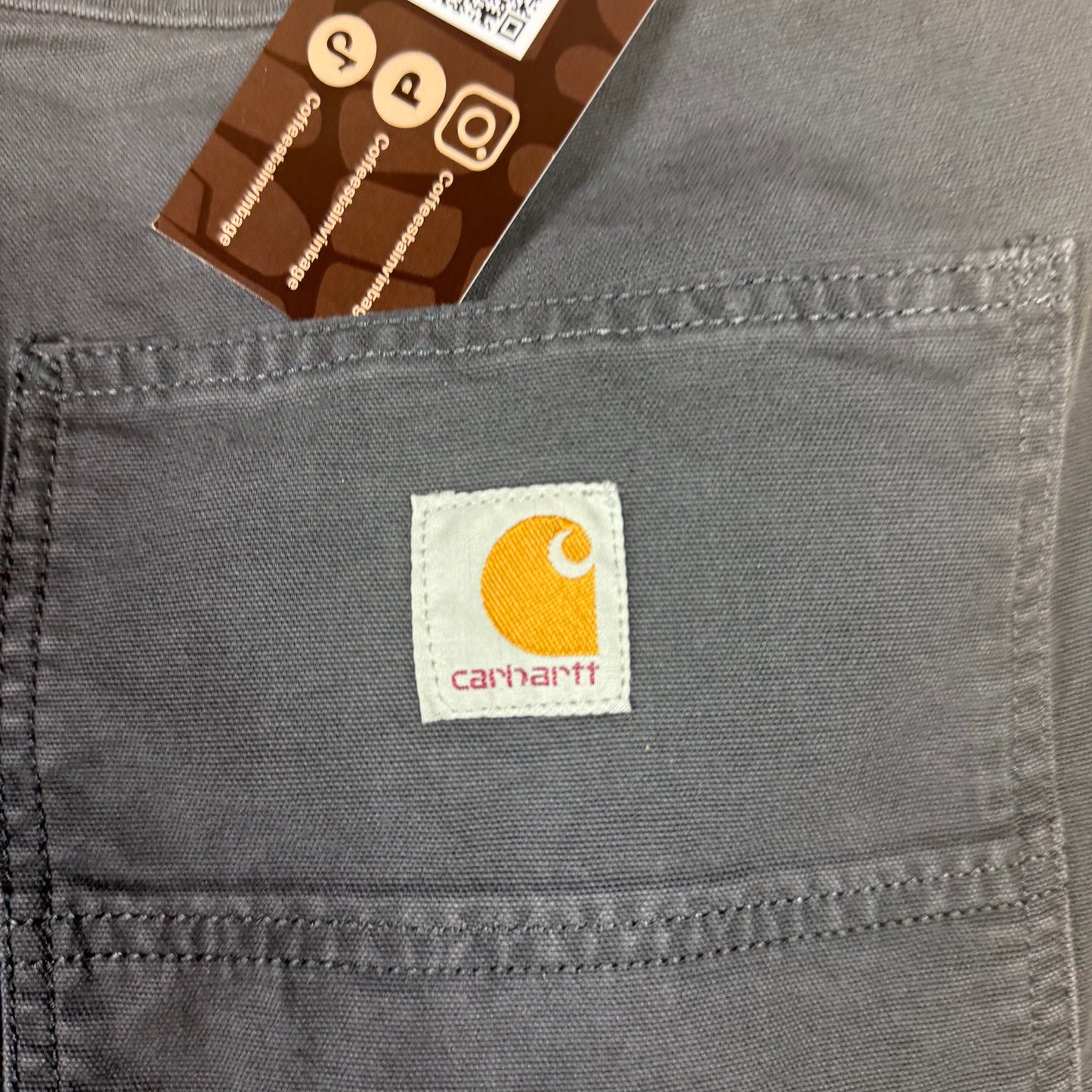 Carhartt Carpenter Grey Workwear Shorts Relaxed Fit W36