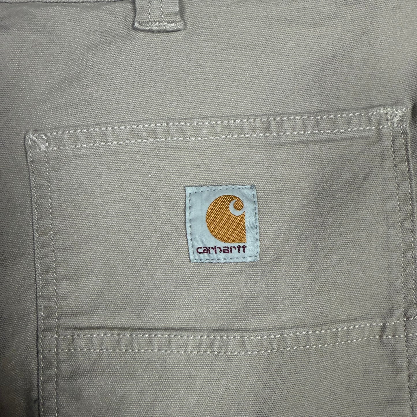 Carhartt Carpenter Beige Workwear Shorts Relaxed Fit W38