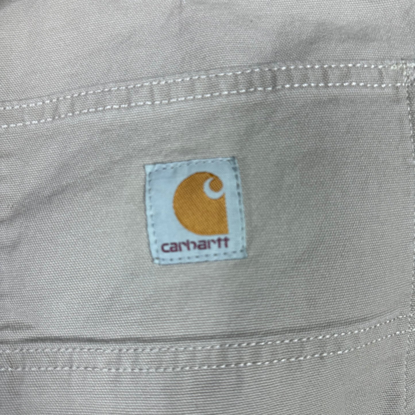 Carhartt Carpenter Beige Workwear Shorts Relaxed Fit W34