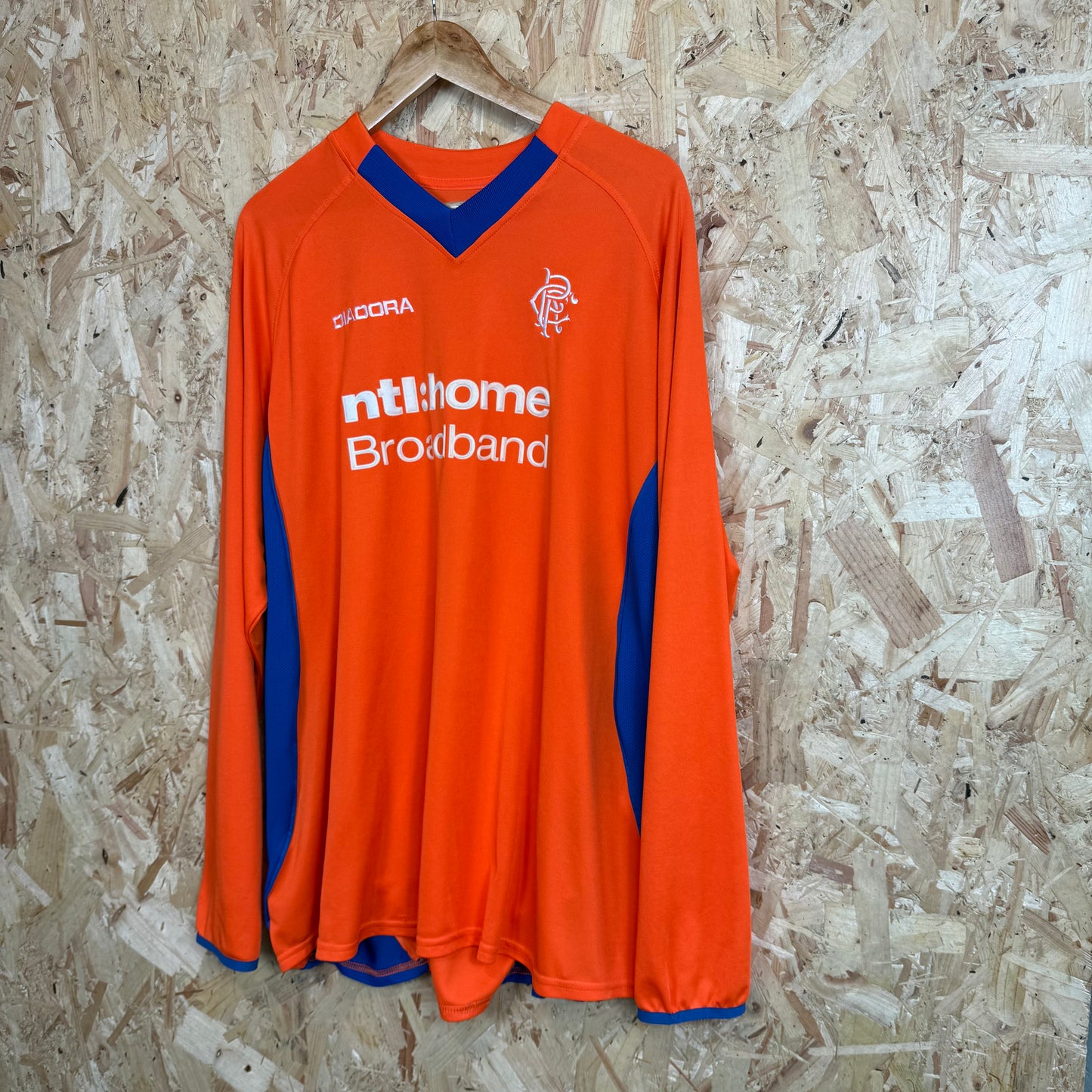 Rangers 2002-03 Diadora Away Shirt Long Sleeve Size 2XL