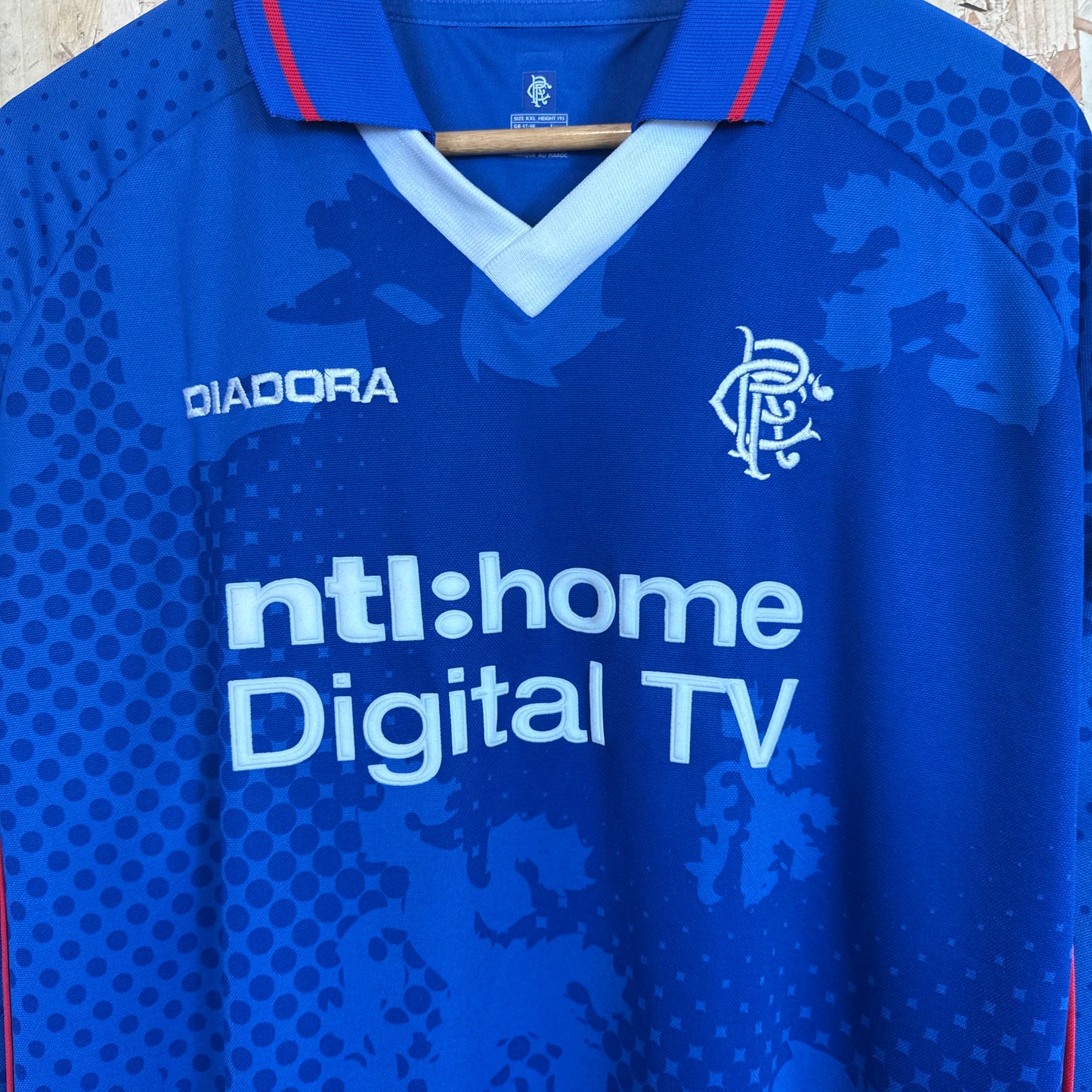 Rangers 2002-03 Diadora Home Shirt Long Sleeve Size 2XL