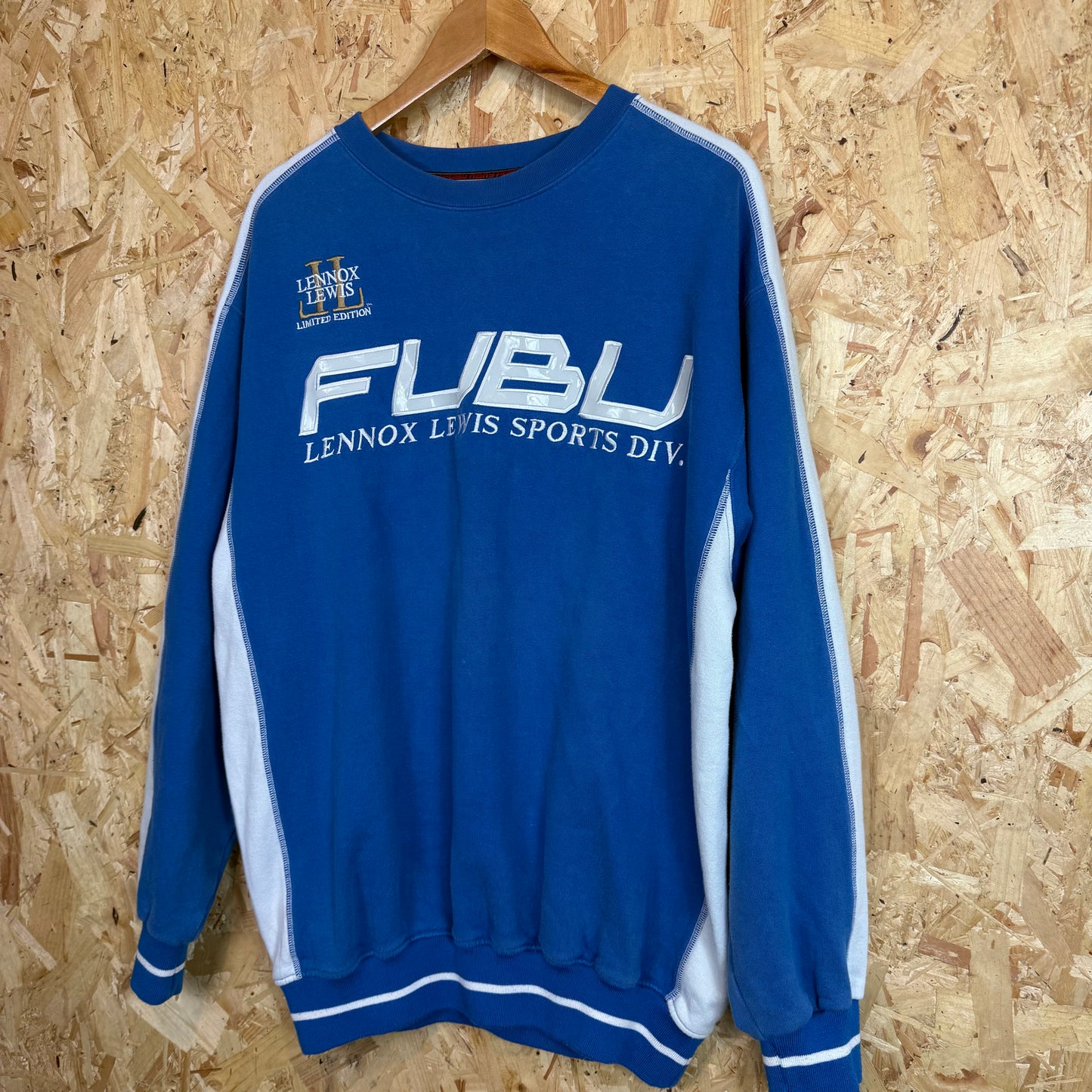 FUBU X Lennox Lewis Blue Sweatshirt Size L