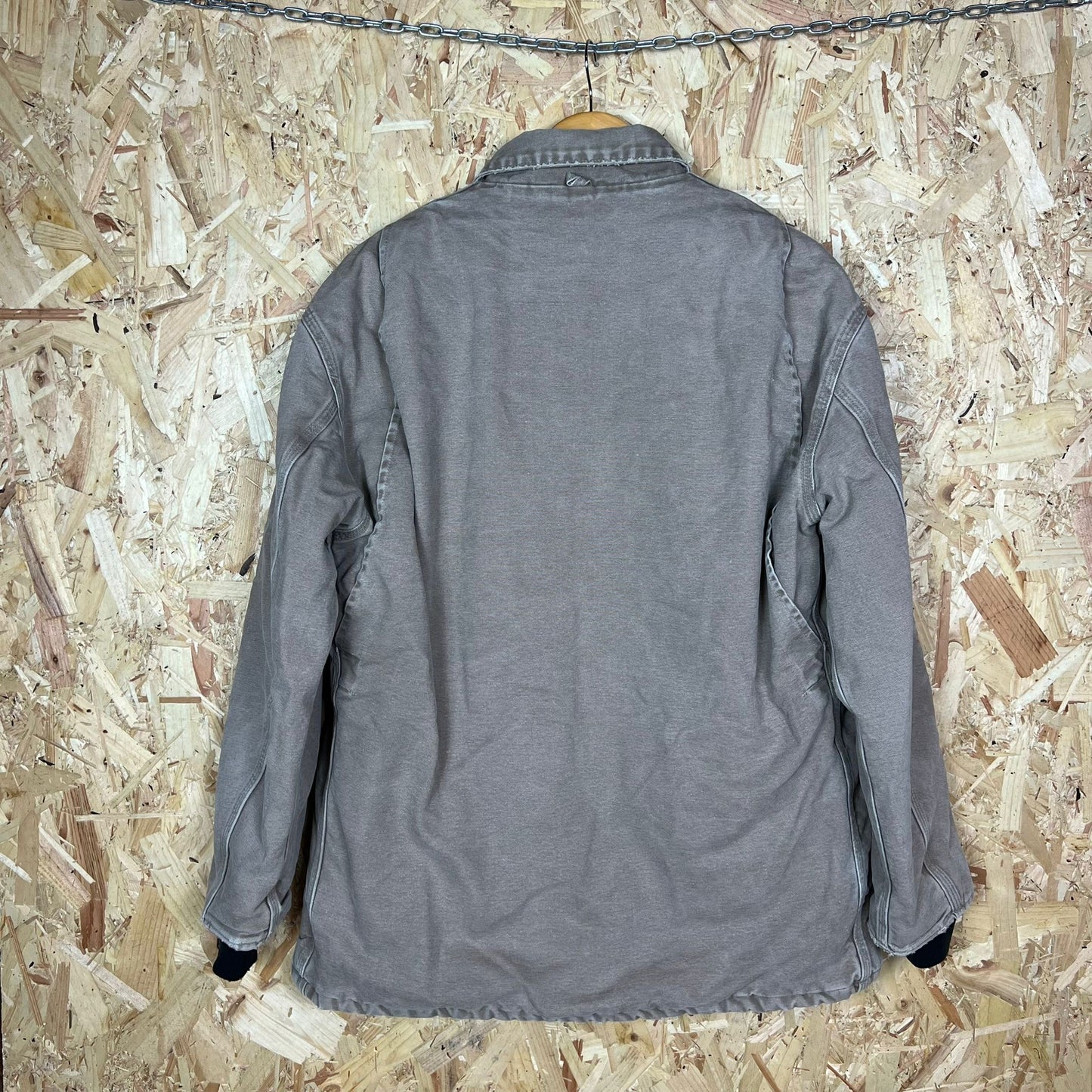 Carhartt Grey Coverall Jacket Botton Front Size L