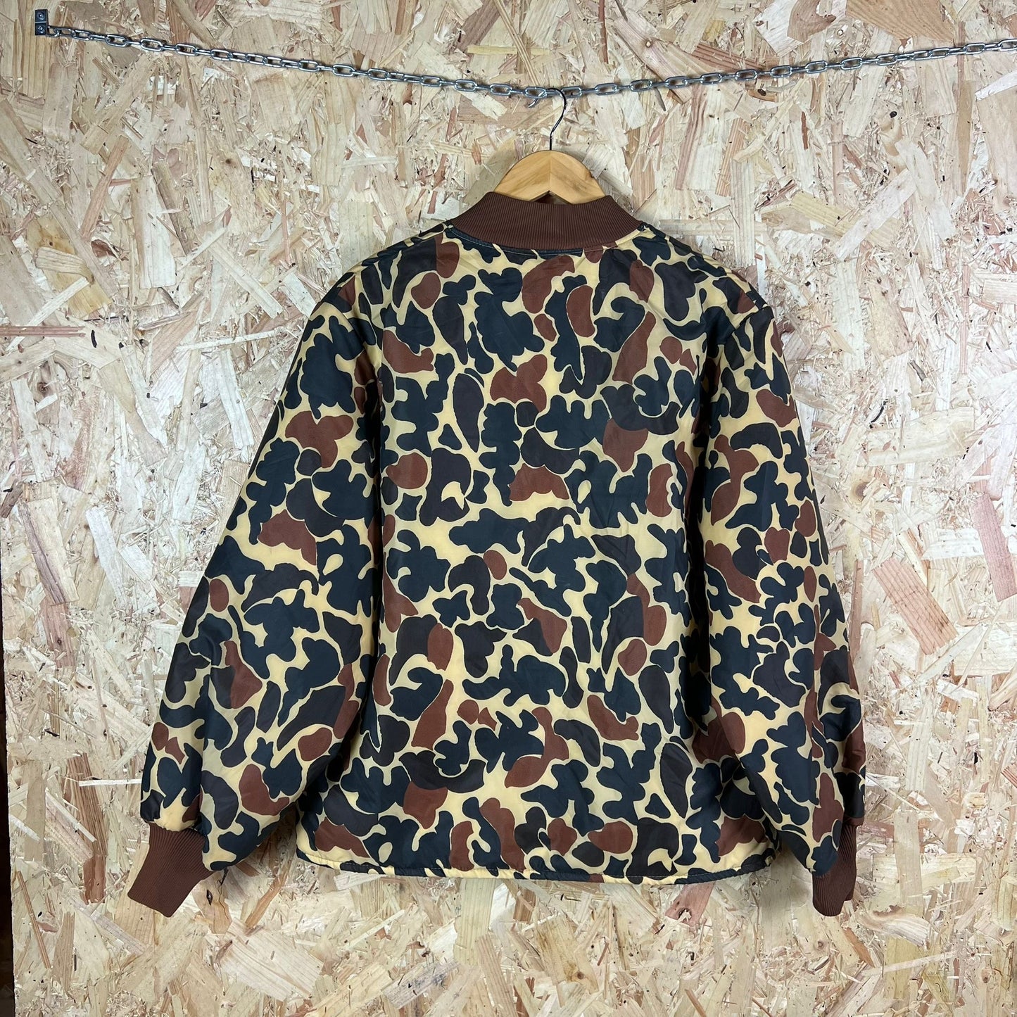 1980'S 10X Hunting Duck Camo Bomber Jacket Size XL