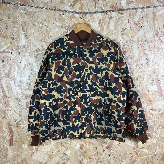 1980'S 10X Hunting Duck Camo Bomber Jacket Size XL