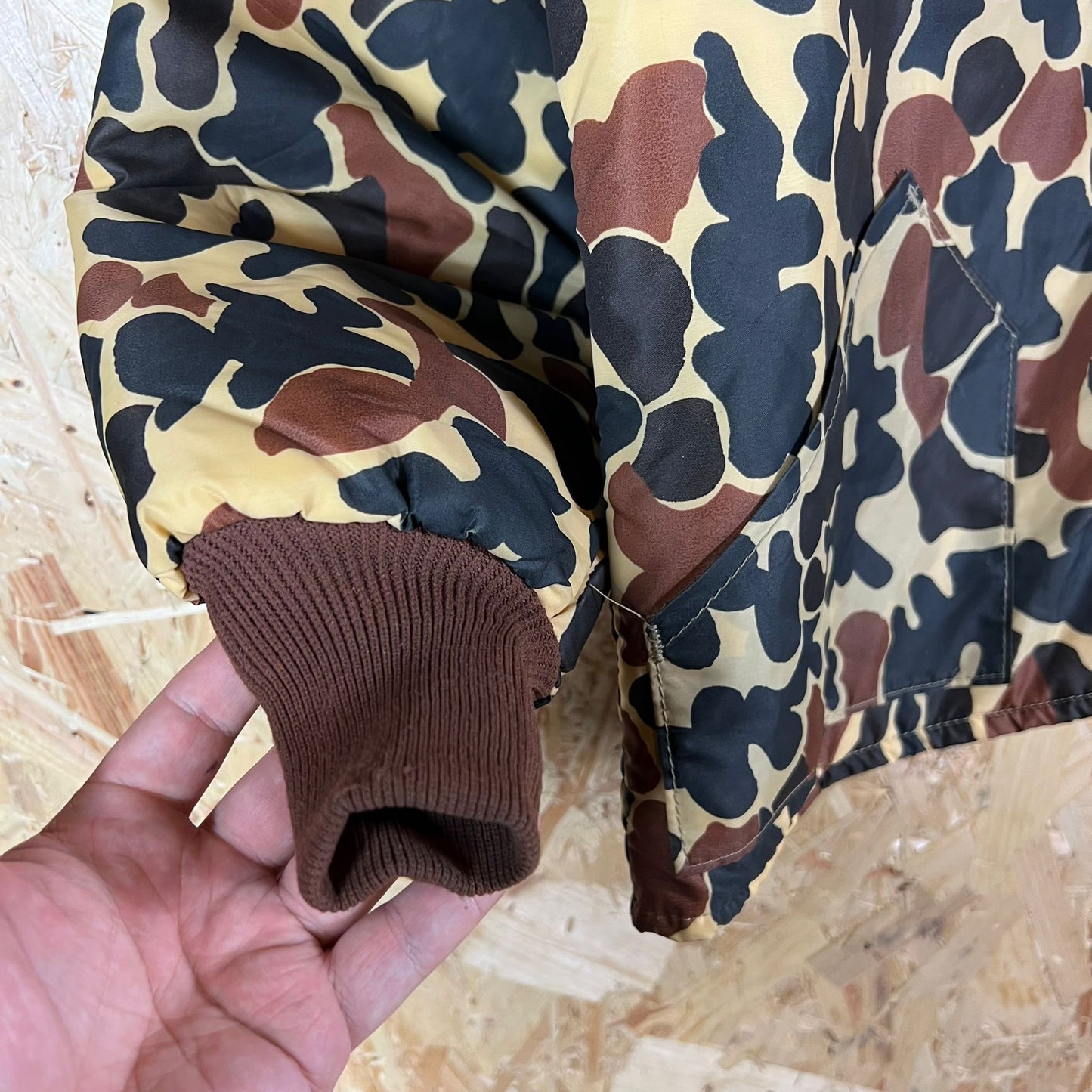 1980'S 10X Hunting Duck Camo Bomber Jacket Size XL