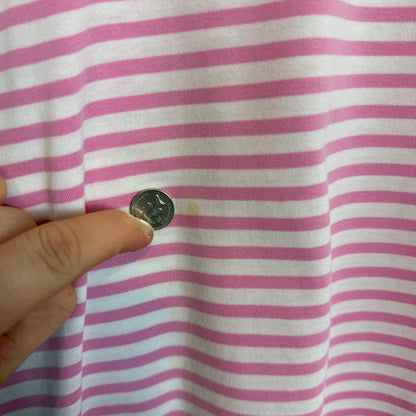 Ralph Lauren Pink and White Striped Polo Shirt