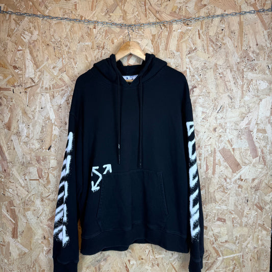 Off White Black Hoodie Size XL