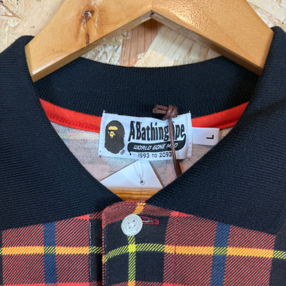 BAPE Tartan Polo Shirt Size L