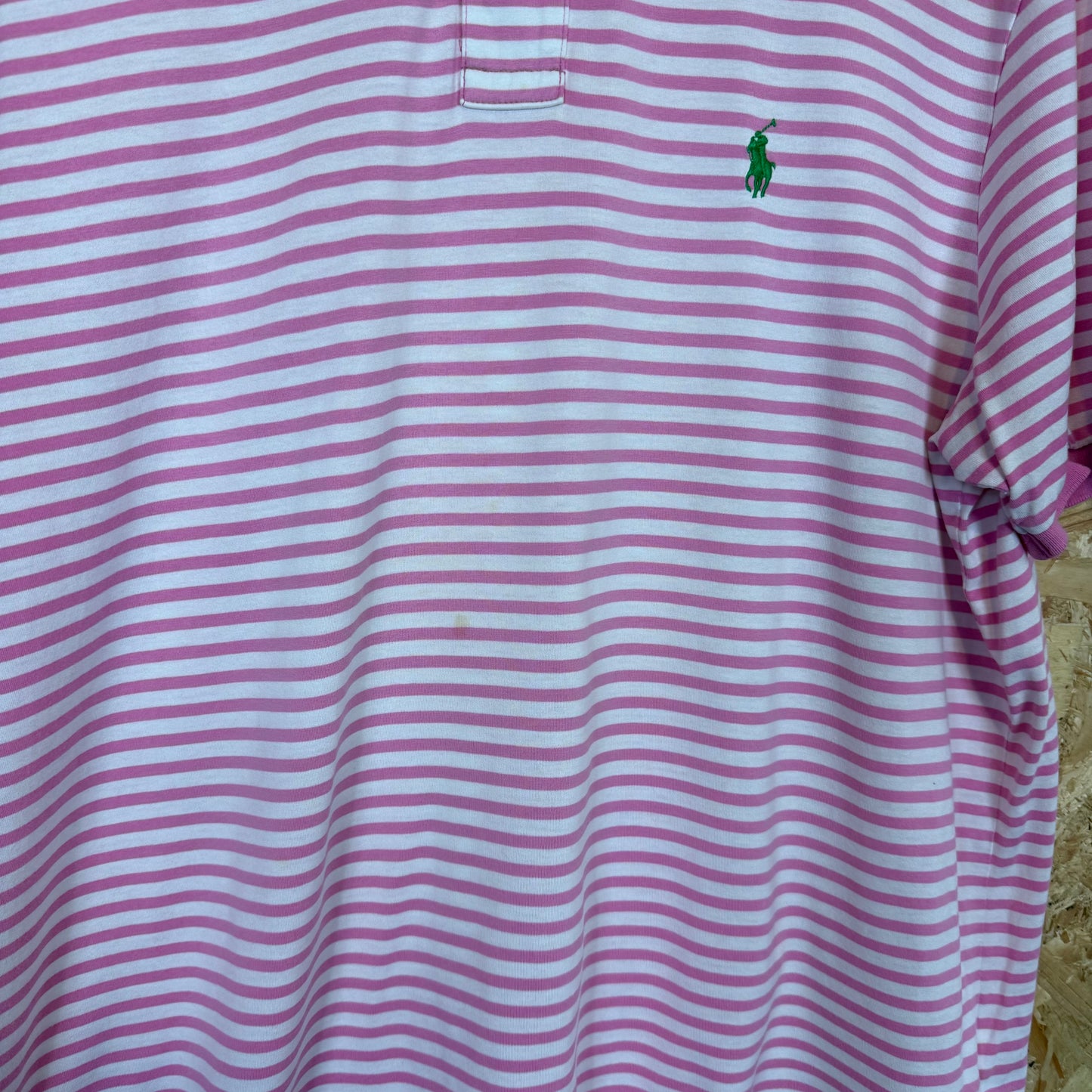 Ralph Lauren Pink and White Striped Polo Shirt