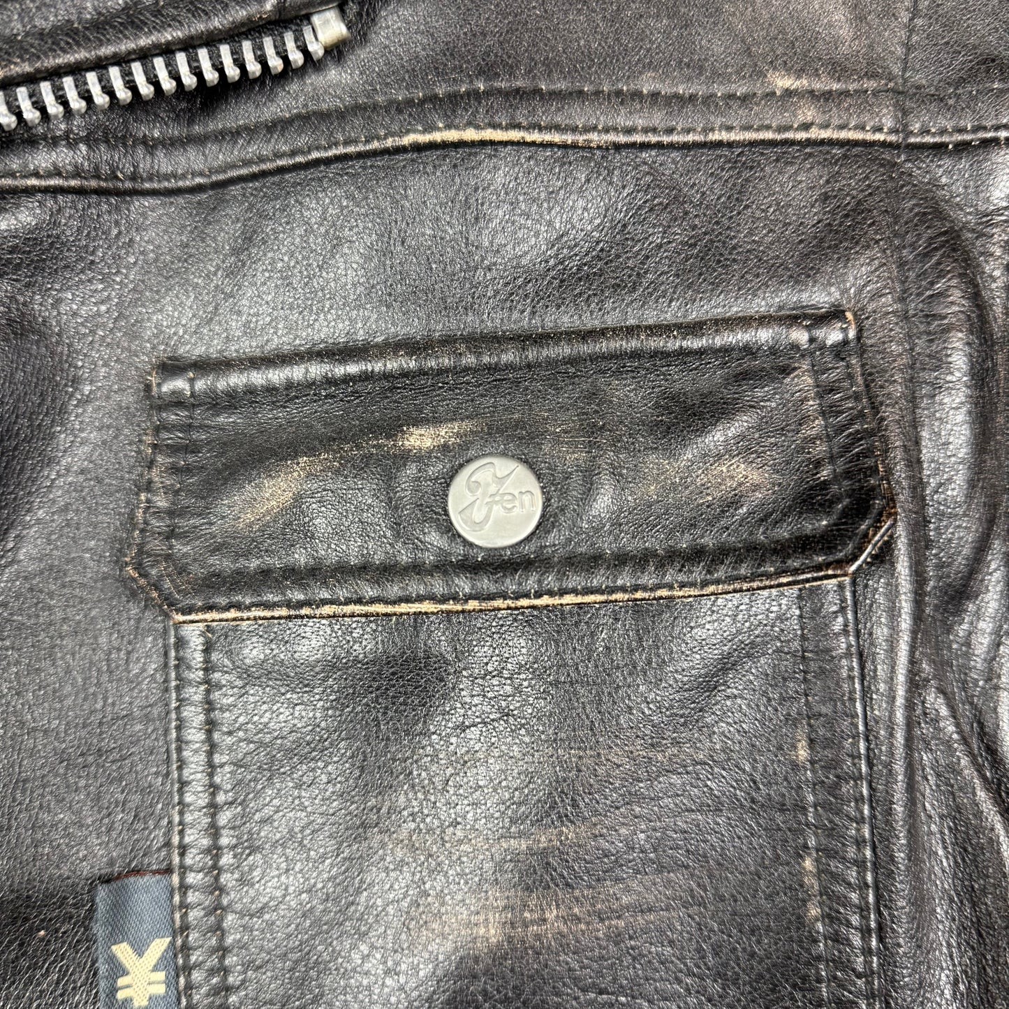 Y2K Michiko koshino Black Leather biker jacket Medium