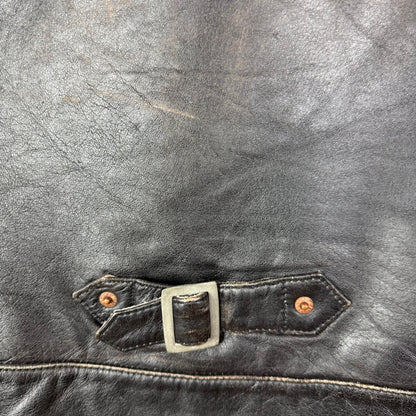 Y2K Michiko koshino Black Leather biker jacket Medium