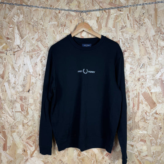 Fred Perry Black Sweatshirt Size M