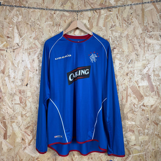 Rangers Umbro 2005/06 Long Sleeve Home Shirt Size 2XL
