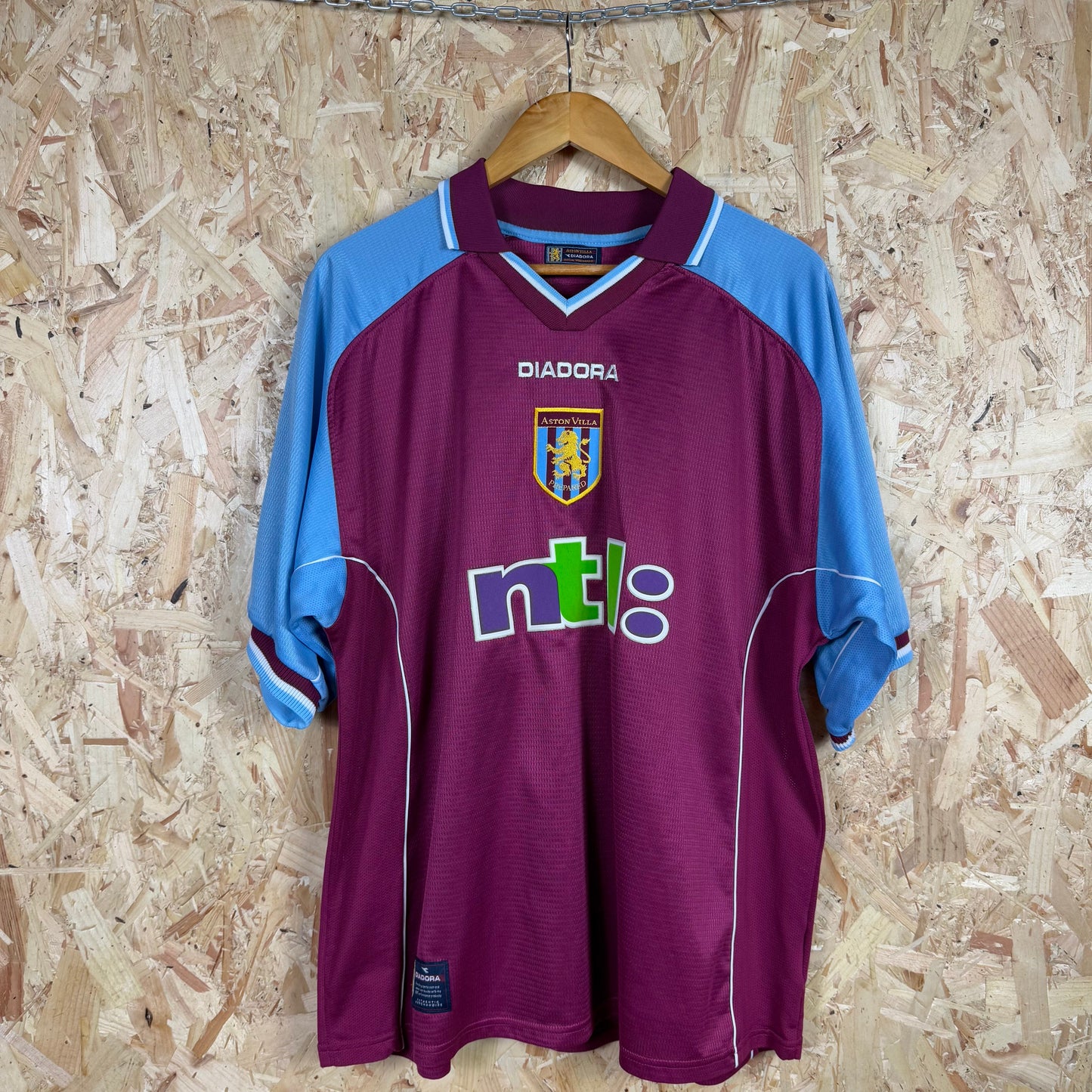 Aston Villa 2000/01 Home Shirt Diadora Size L