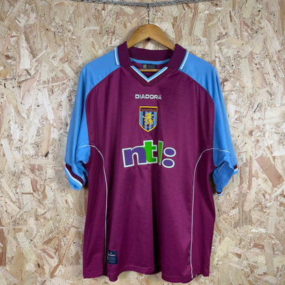 Aston Villa 2000/01 Home Shirt Diadora Size L