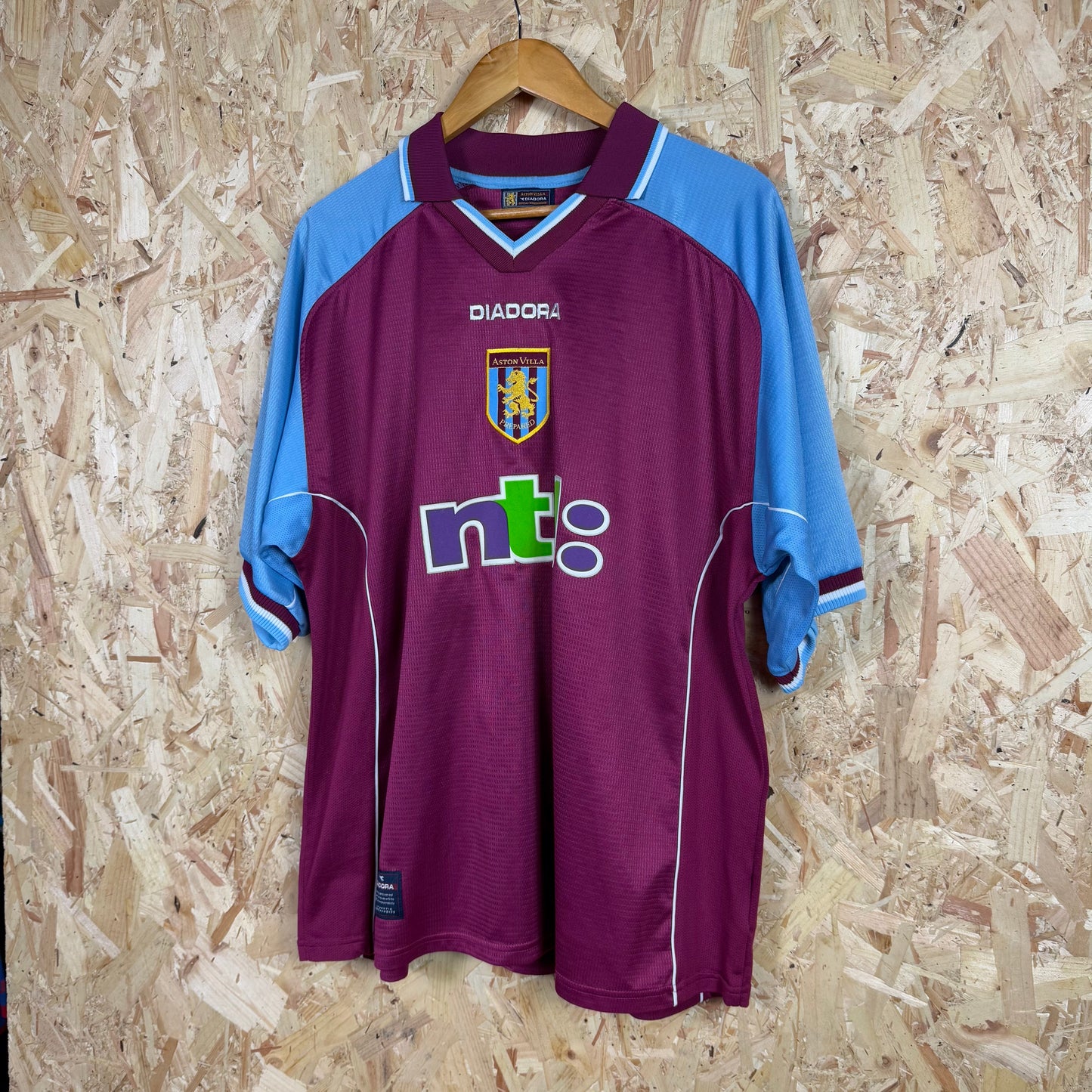 Aston Villa 2000/01 Home Shirt Diadora Size L