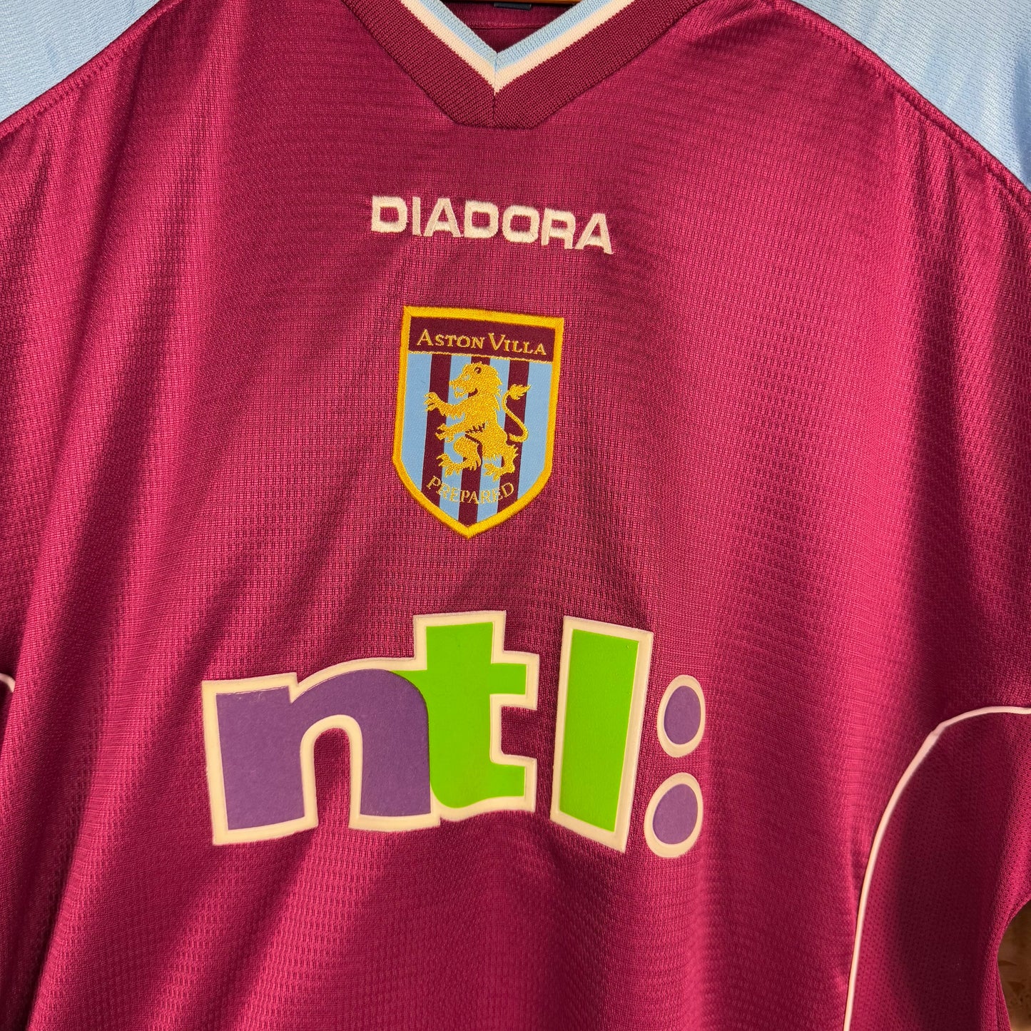 Aston Villa 2000/01 Home Shirt Diadora Size L