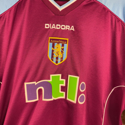 Aston Villa 2000/01 Home Shirt Diadora Size L