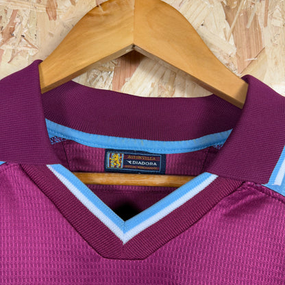 Aston Villa 2000/01 Home Shirt Diadora Size L