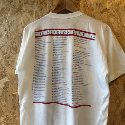 Vintage 80s 1988 the mission live rare design White Large