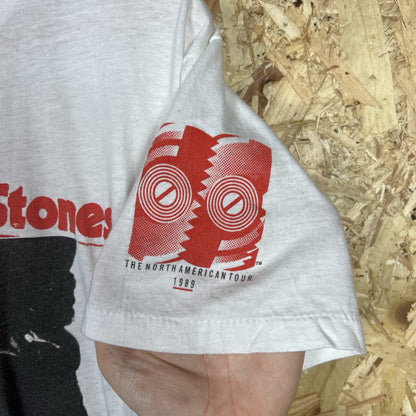 Vintage The Rolling Stones Sticky Fingers 89 T Shirt White L Short Sleeve Rare