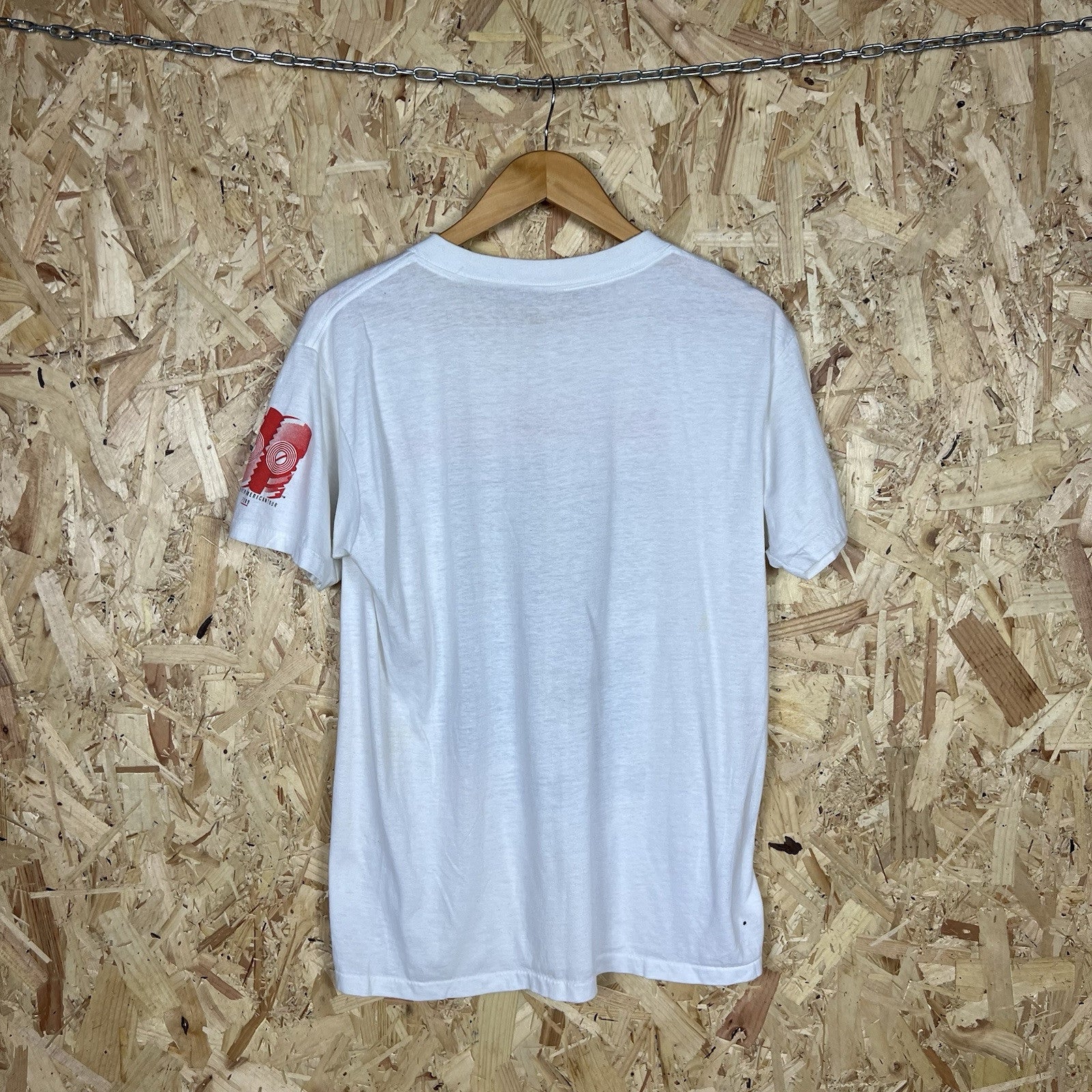 Rolling Stones Men's Keith Richards Vintage Live Photo T-Shirt - White Official Concert Tee