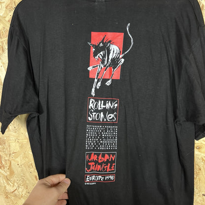 The Rolling Stones Urban Jungle Europe 1990 Vintage UK Promo t-shirt Black XL