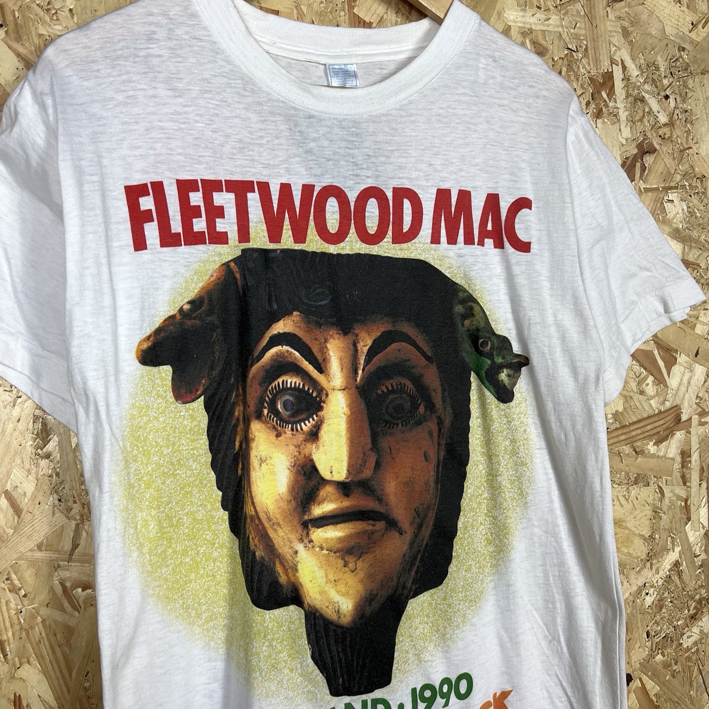 Vintage 90s Fleetwood Mac Behind The Mask UK Tour T-Shirt 1990 Band Tee Large