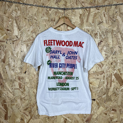 Vintage 90s Fleetwood Mac Behind The Mask UK Tour T-Shirt 1990 Band Tee Large
