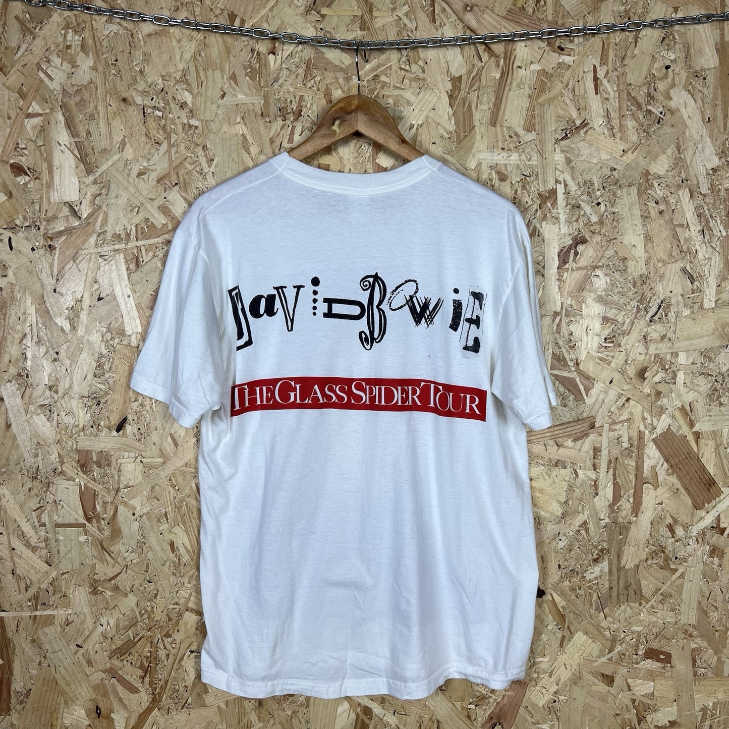 1987 David Bowie Tour Vintage T Shirt Glass Spider Tour Large