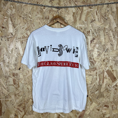 1987 David Bowie Tour Vintage T Shirt Glass Spider Tour Large
