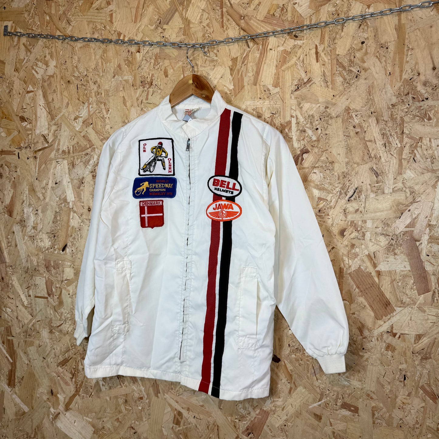 1970'S Speedway Racing Jacket White Men's Size M