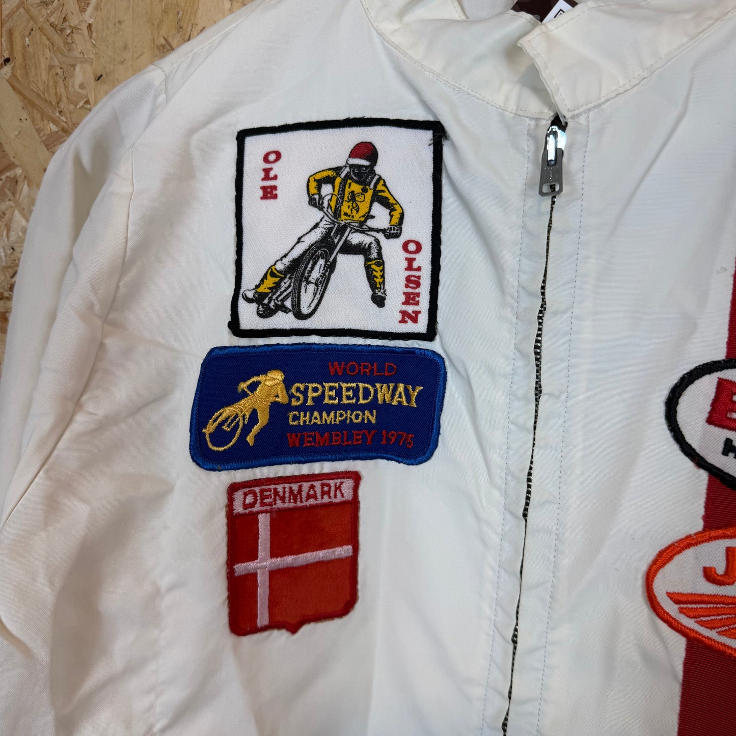 1970'S Speedway Racing Jacket White Men's Size M