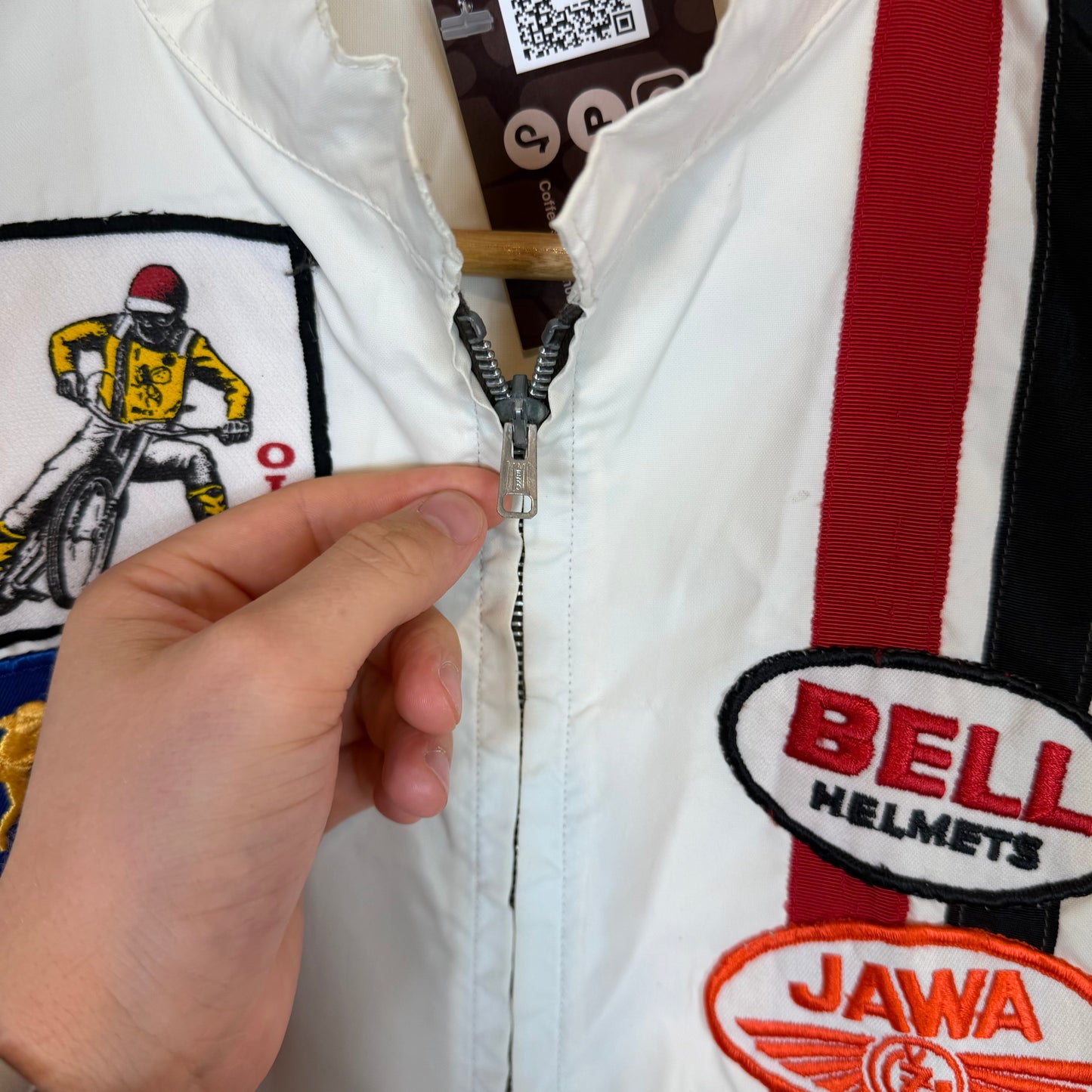 1970'S Speedway Racing Jacket White Men's Size M