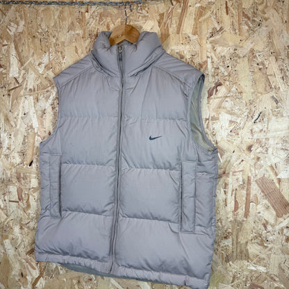 90's Nike Beige Gilet Puffer Style Size S