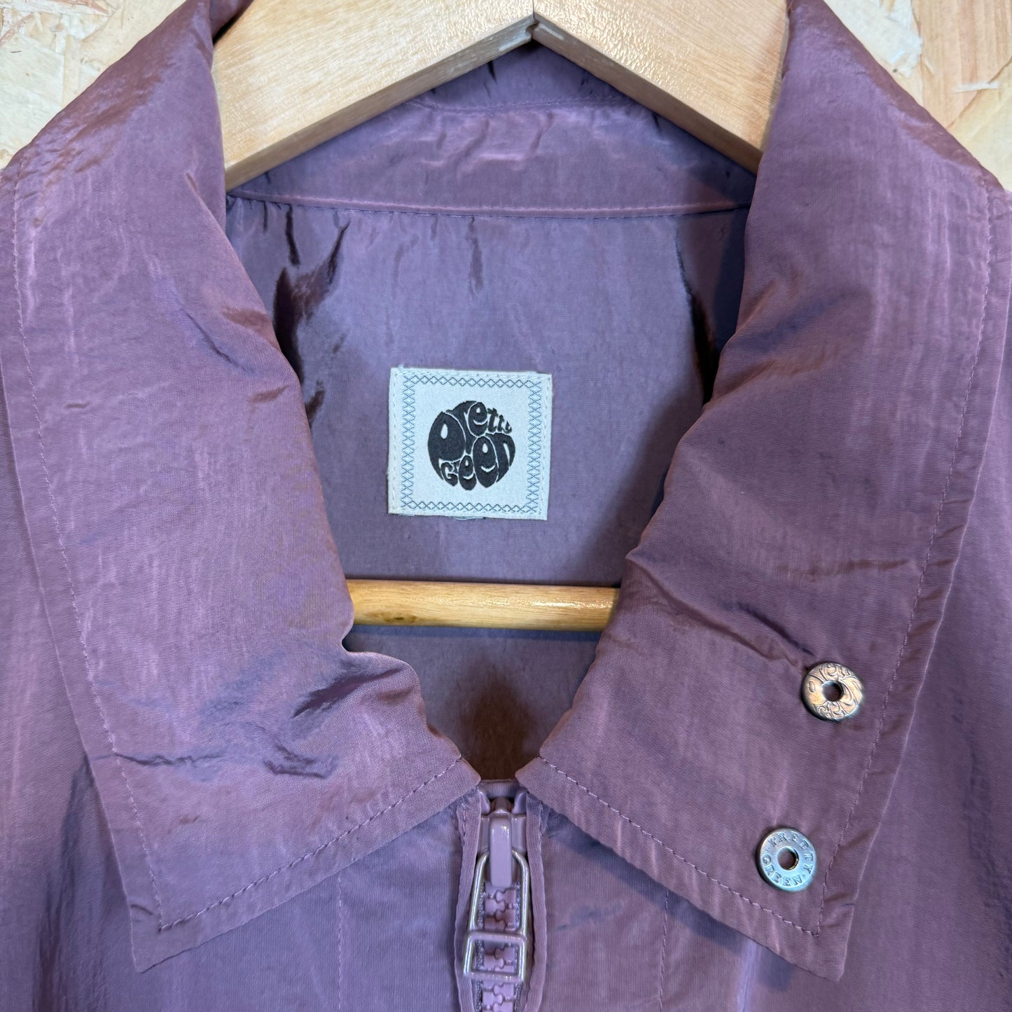Pretty Green Purple Shimmer Light Weight Jacket Size XL