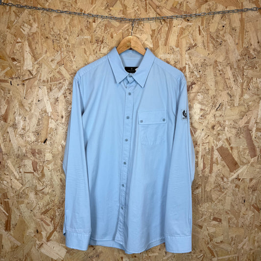 Belstaff Blue Button Up Long Sleeve Shirt Men's Size XL
