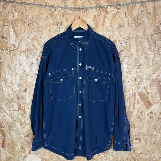 Palace Jeans Western Shirt Navy Men's Size XL