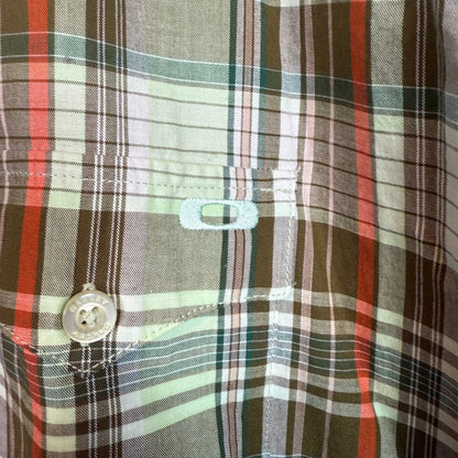 Oakley Green Check Short Sleeve Shirt Size XL