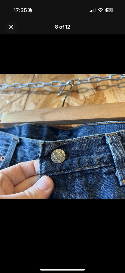 Vintage 1988 Levi’s 501 Jeans Made In USA W33 L34 Button Fly BNWT Blue