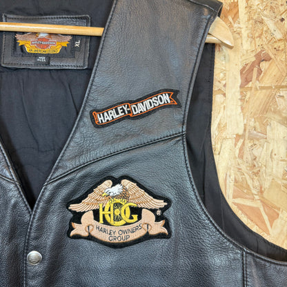 Harley Davidson Leather Biker Cut Wolfruna Size XL