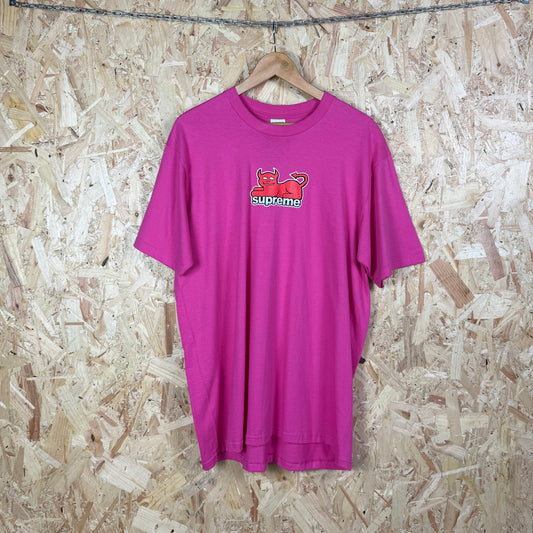 Pink Supreme Devil T shirt Large New