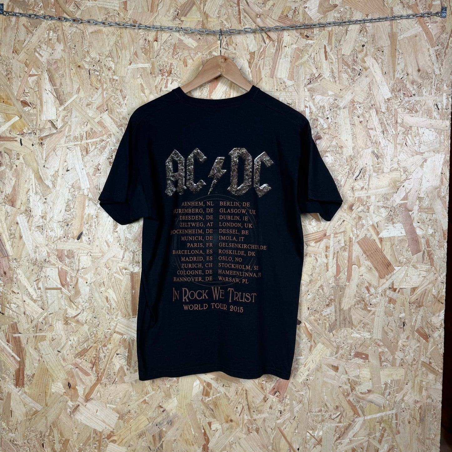 ACDC graphic rock T shirt Black Large