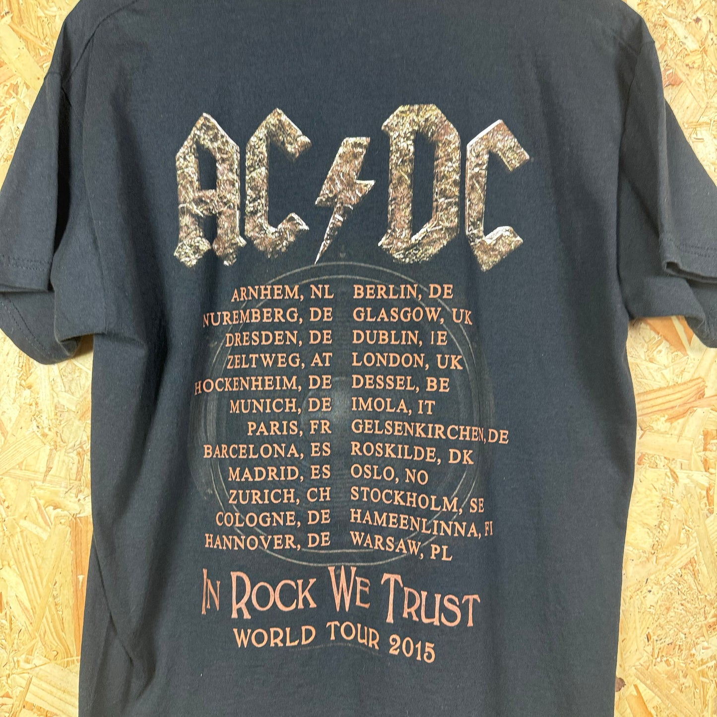 ACDC graphic rock T shirt Black Large