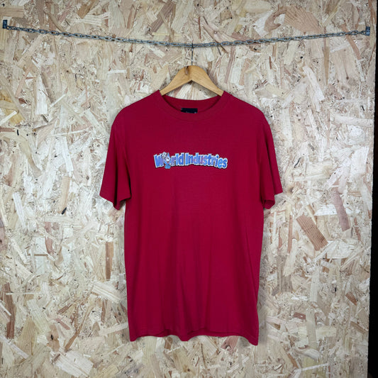 World industries Skate graphic T shirt vintage Red Medium